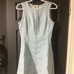 Light Blue Denim Sleeveless Dress